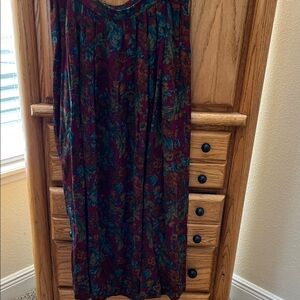 Floral Patterned Pleated Women's Skirt